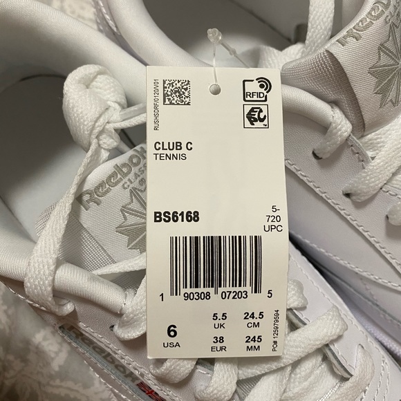 NEW Reebok Club C (all white) - Picture 7 of 7
